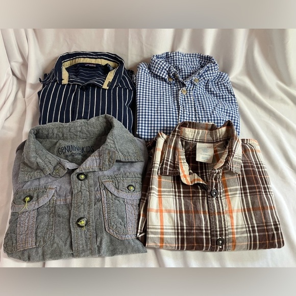 Custom Variety Pack Other - Genuine Kids Button Down Shirt Set - Blue, Gray, Brown